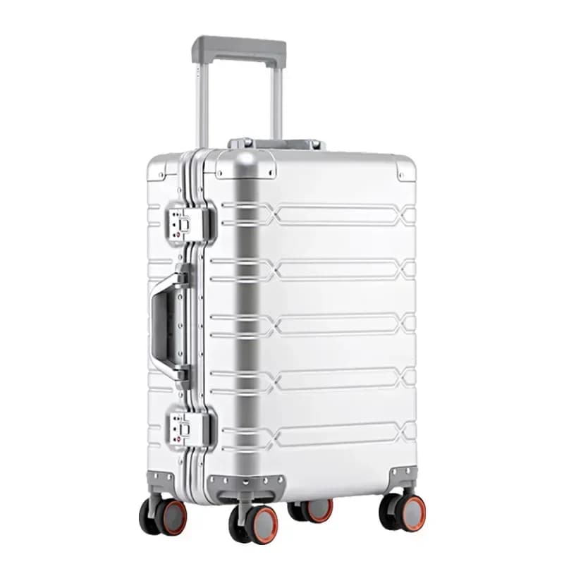 Reisekoffer aus Aluminium-Magnesium-Legierung, Business-Rollgepäck für Herren auf Rollen, Trolley-Gepäck, Handgepäck, Kabinenkoffer