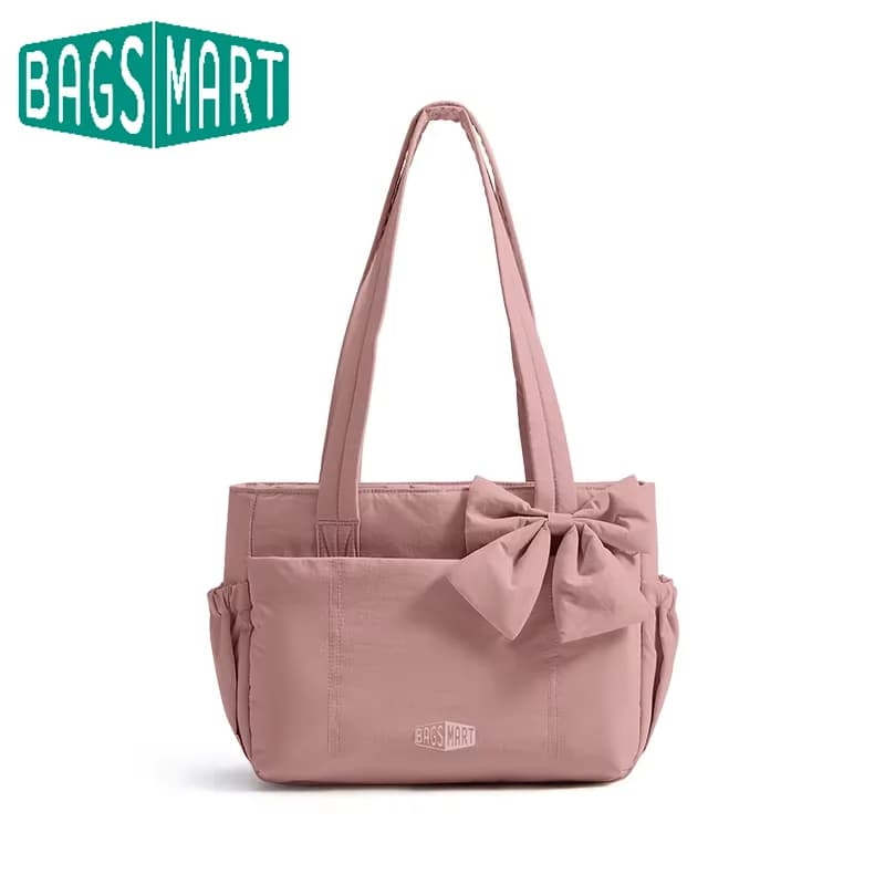 BAGSMART Vielseitige Reise-Einkaufstasche für Damen, Pendeltasche, mehrere Taschen, Messenger-Handtasche, College-Schule, Umhängetasche