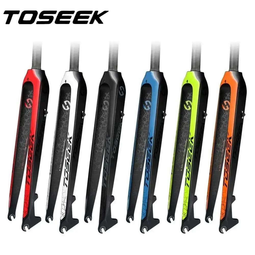 TOSEEK T800 Carbonfaser Starrgabel MTB Fahrradgabel Mountainbike Vordergabel 26er 27.5er 29er Gabelschaft 1-1/8" 28.6mm