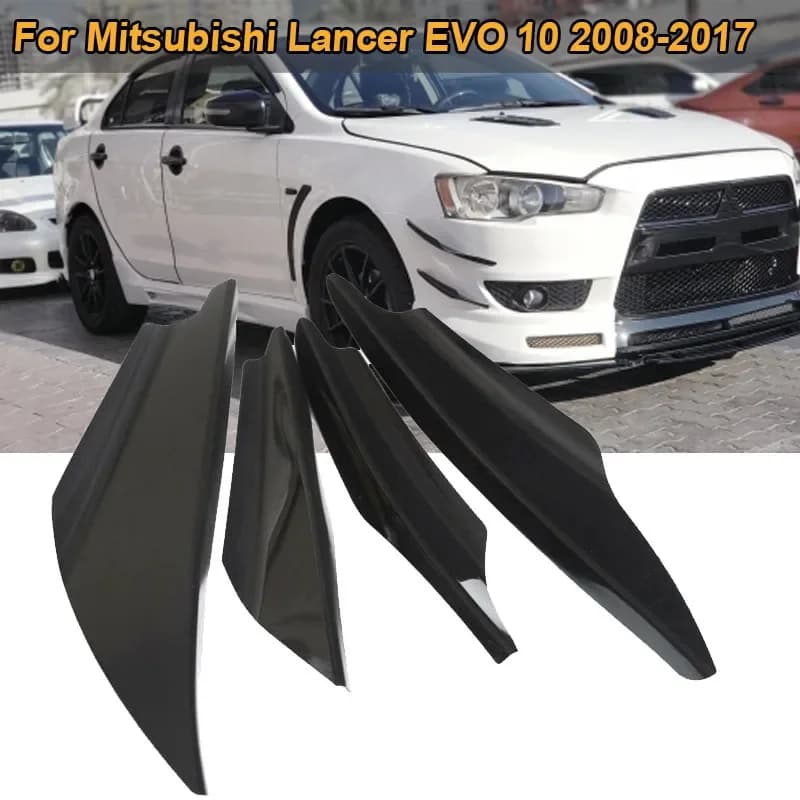 Universal für mitsubishi lancer evo 2014-2018 Front stoßstange Splitter Canard Diffusor Fin Valenz Spoiler Body Kit Autozubehör