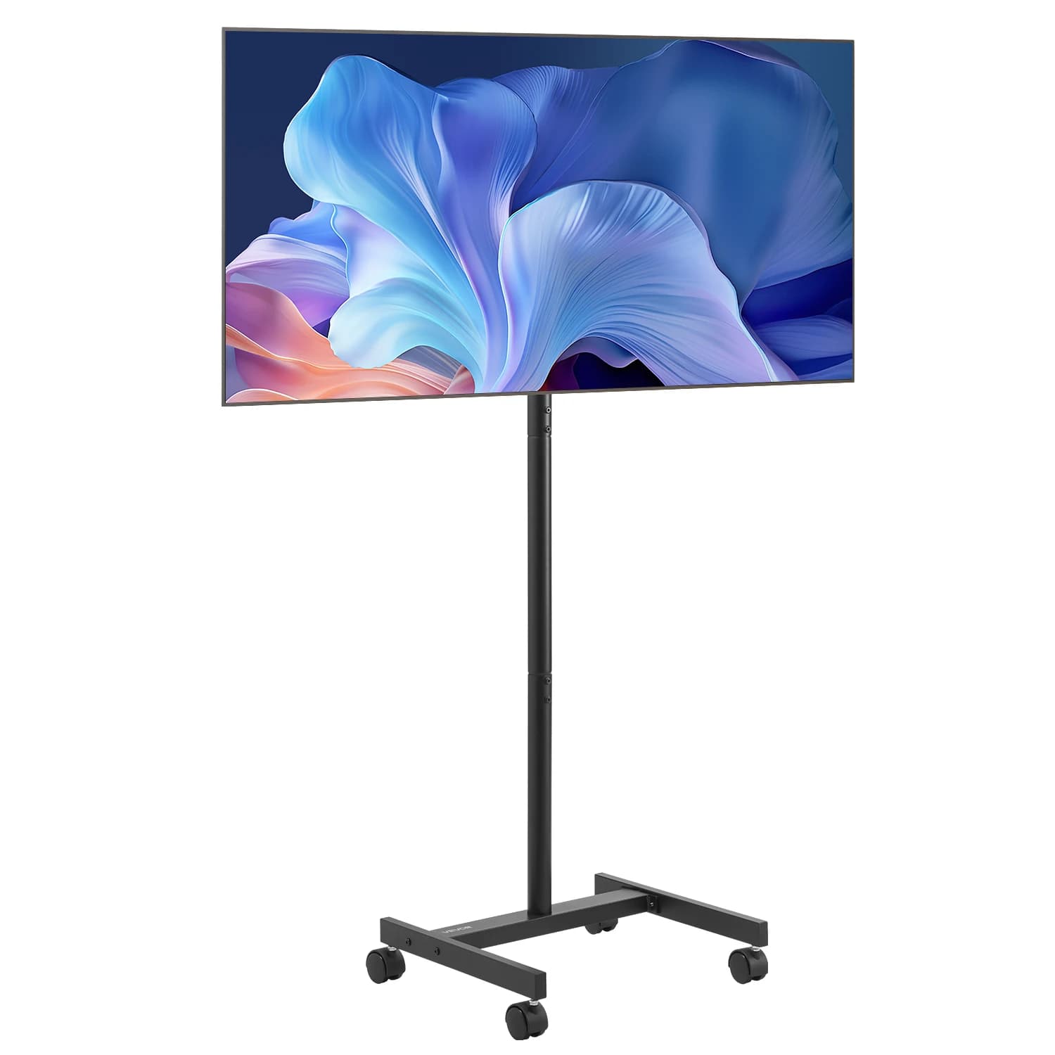 SucceBuy Rollbarer TV-Ständer, mobiler TV-Wagen, Anzug für verschiedene Größen, tragbarer TV-Ständer mit Rollen für Wohnzimmer, Schlafzimmer,