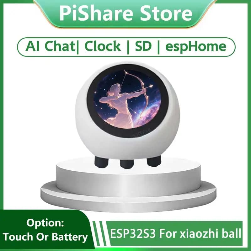 espHome Assistant Kompatibel XiaoZhi AI Voice Chat Robot Ball ESP32-S3 1,28 Zoll LCD N16R8 Entwicklungsboard Wifi Clock DeepSeek