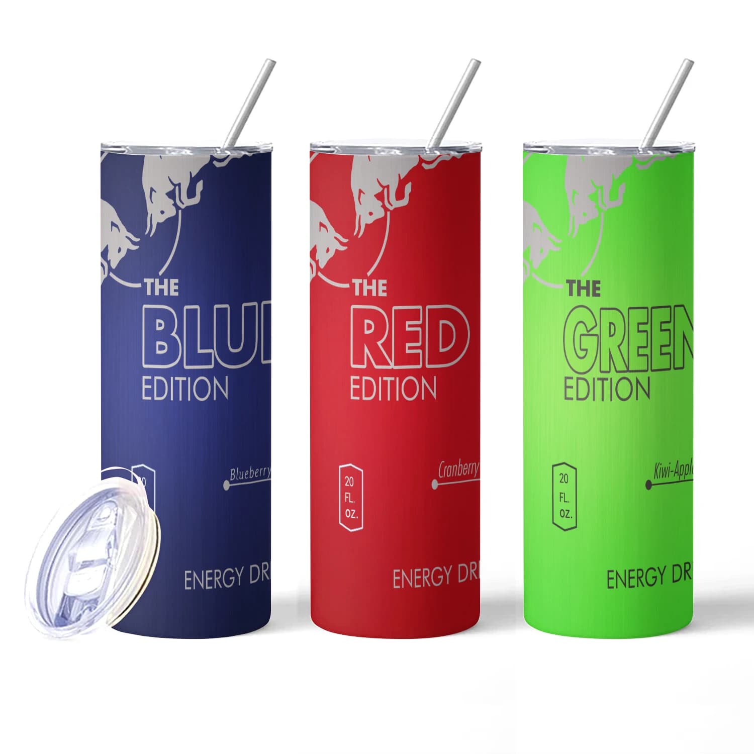 20oz Kokosnuss-Beeren-Energydrink-Vakuum-Trinkbecher mit Strohhalm und Deckel, Edelstahl-Isolierflasche für heiße und kalte Getränke