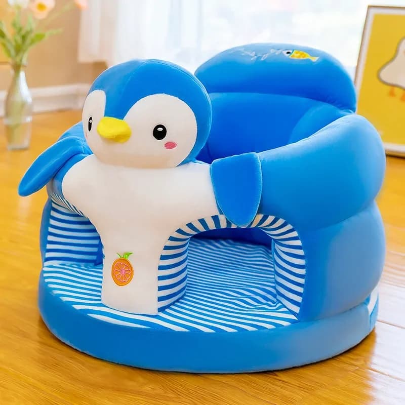 Niedlicher Sitzbezug für Babysofa, Plüschstuhl, zum Sitzen lernen, Fütterungsstuhl, bequem, für Kleinkinder, Nest Puff, waschbar, ohne Füllstoff