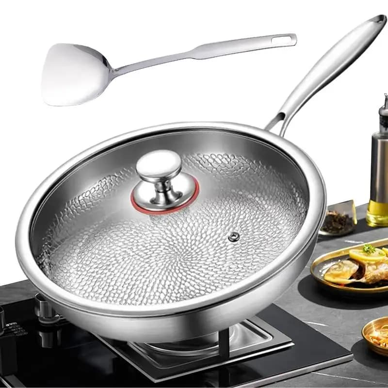 High-End-Pfanne aus Titanlegierung für den Haushalt, unbeschichtetes Steak, Pfannkuchen-Bratpfanne, Antihaft-Pfanne, Gasherd, Titanpfanne,