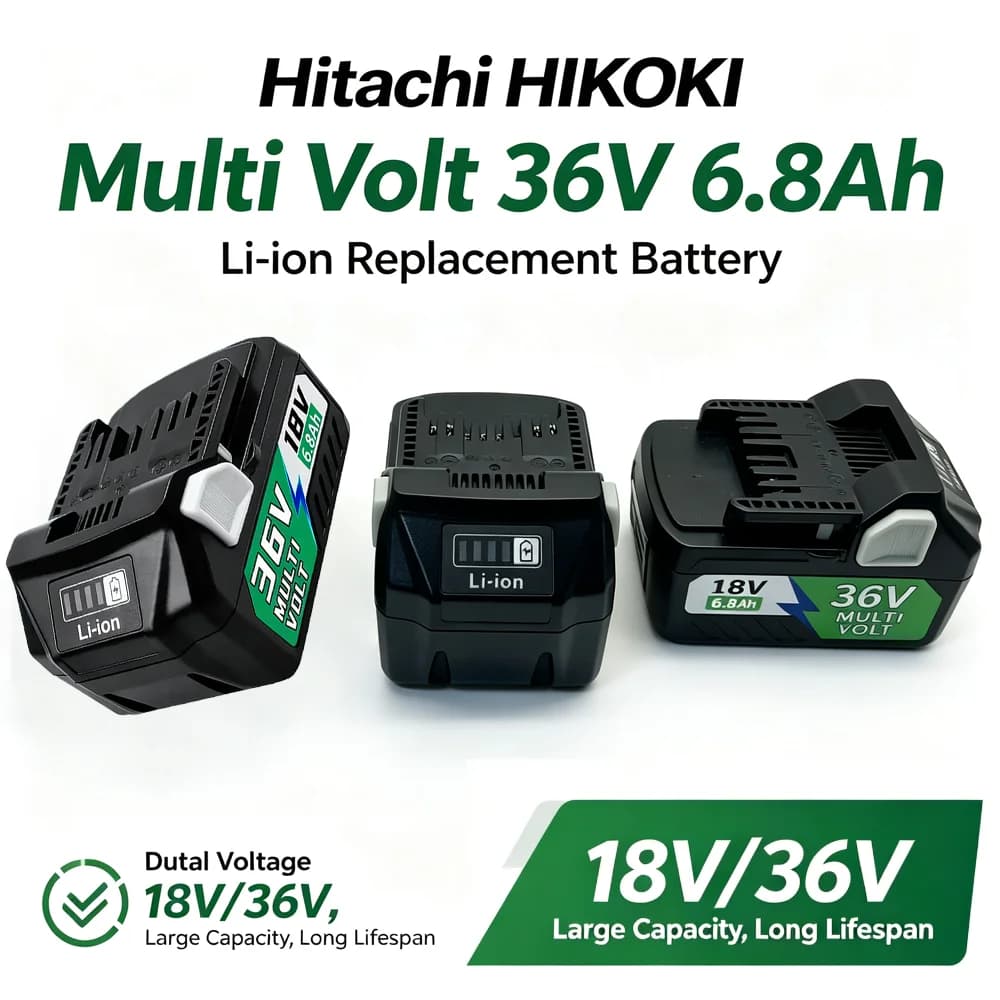 Verbesserter 6,8Ah Akku für Hitachi HiKOKI 36V/18V BSL1840 BSL1860 DS18DSL C18DSL Kabelloses Multifunktionswerkzeug Langlebig Hohe Leistung