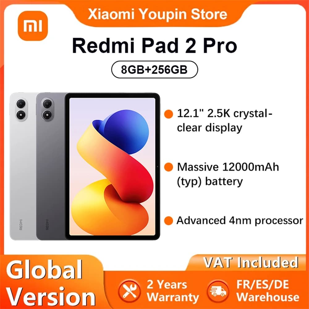 Xiaomi Redmi Pad 2 Pro Globale Version 12,1 Zoll 2,5K 120Hz Bildwiederholrate 12000mAh Akku Snapdragon ®   7s Gen 4 Mobile Plattform