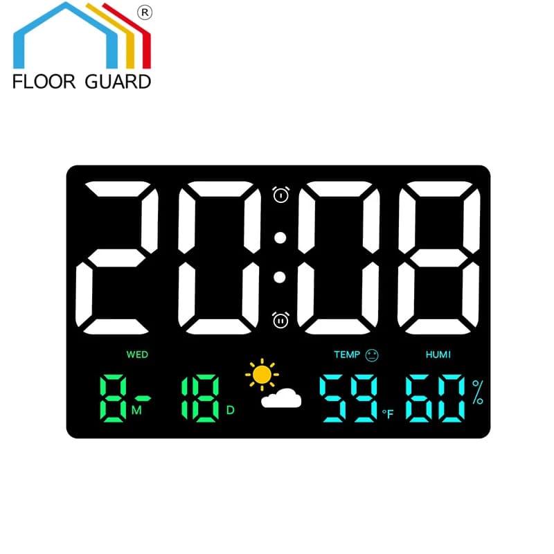 Smart Mute LED Elektronische Wanduhr Moderne Schreibtischuhr Nacht Alarm Minimalistischen Thermometer Luft Uhr Wohnkultur Für Wohnzimmer