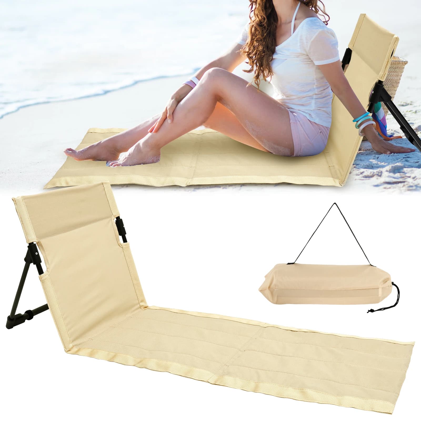 Outdoor Faltbare Camping Stuhl Oxford Tuch Camping Boden Stuhl Garten Park Einzigen Faul Stuhl Rückenlehne Kissen Picknick Zurück Stuhl