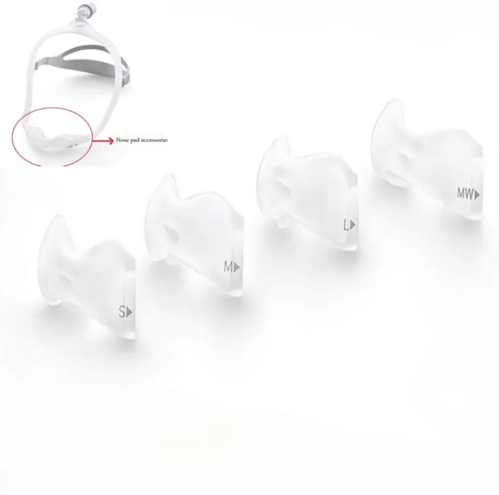 Nasenpolster-Maske S/M/L/SW/MW Silikon-Kissen für Erwachsene und ältere Patienten CPAP-Beatmungsgerät Ersatz-Nasenpad Komfortabler Schlaf