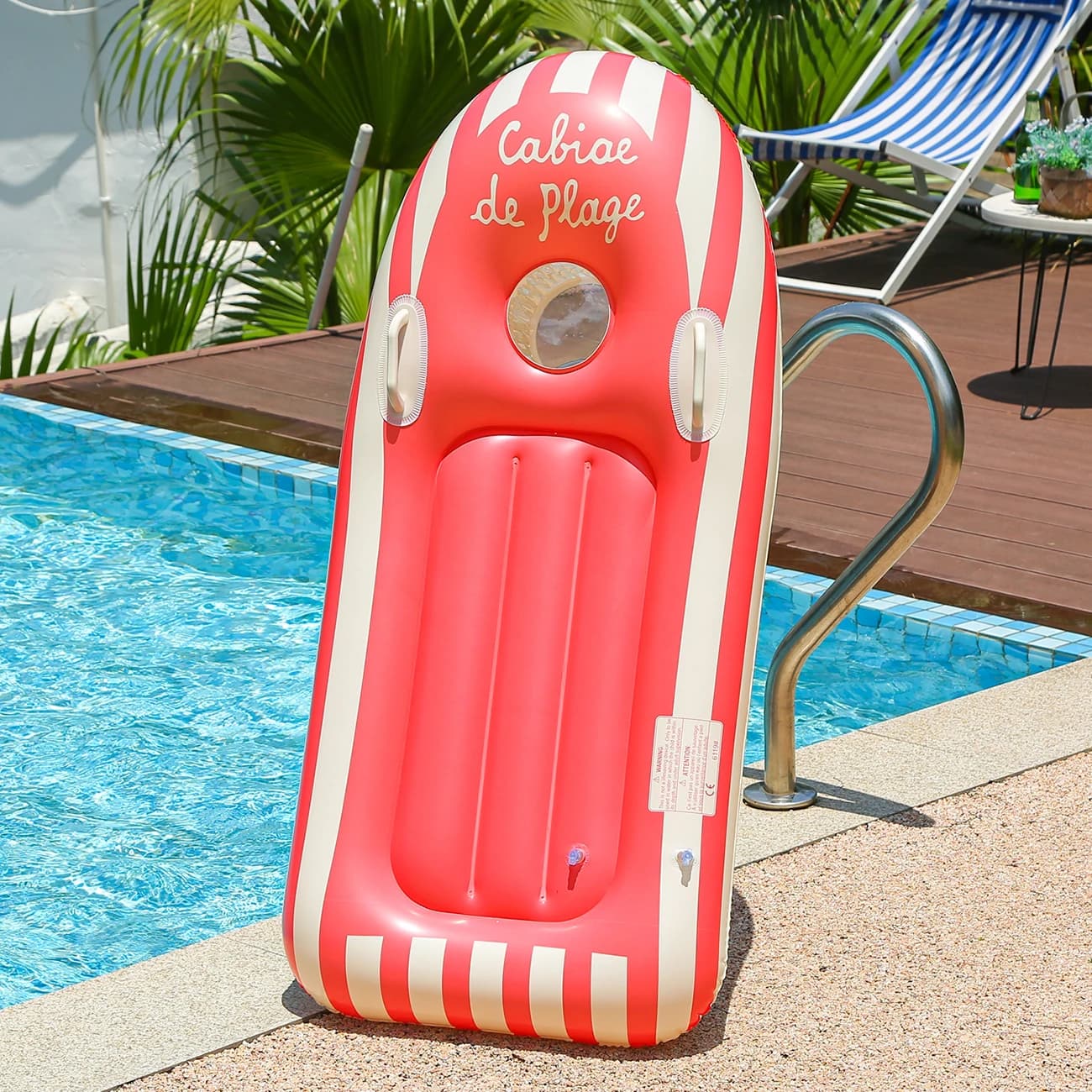 1PC aufblasbares Surfbrett, Surfbrett mit Griff, Sommer-Schwimmbrett, geeignet für Wasserrutschen, Schwimmbäder, Strände