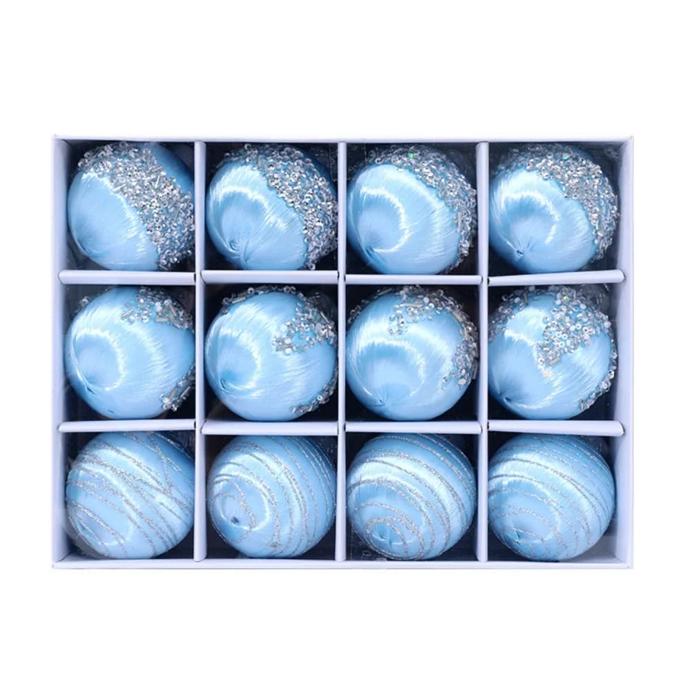 12 stücke 6CM Weihnachten Ball Set Bruchsicher Zarte Weihnachten Baum Dekoration Anhänger Kreative Wasserdichte Hängende Ornament