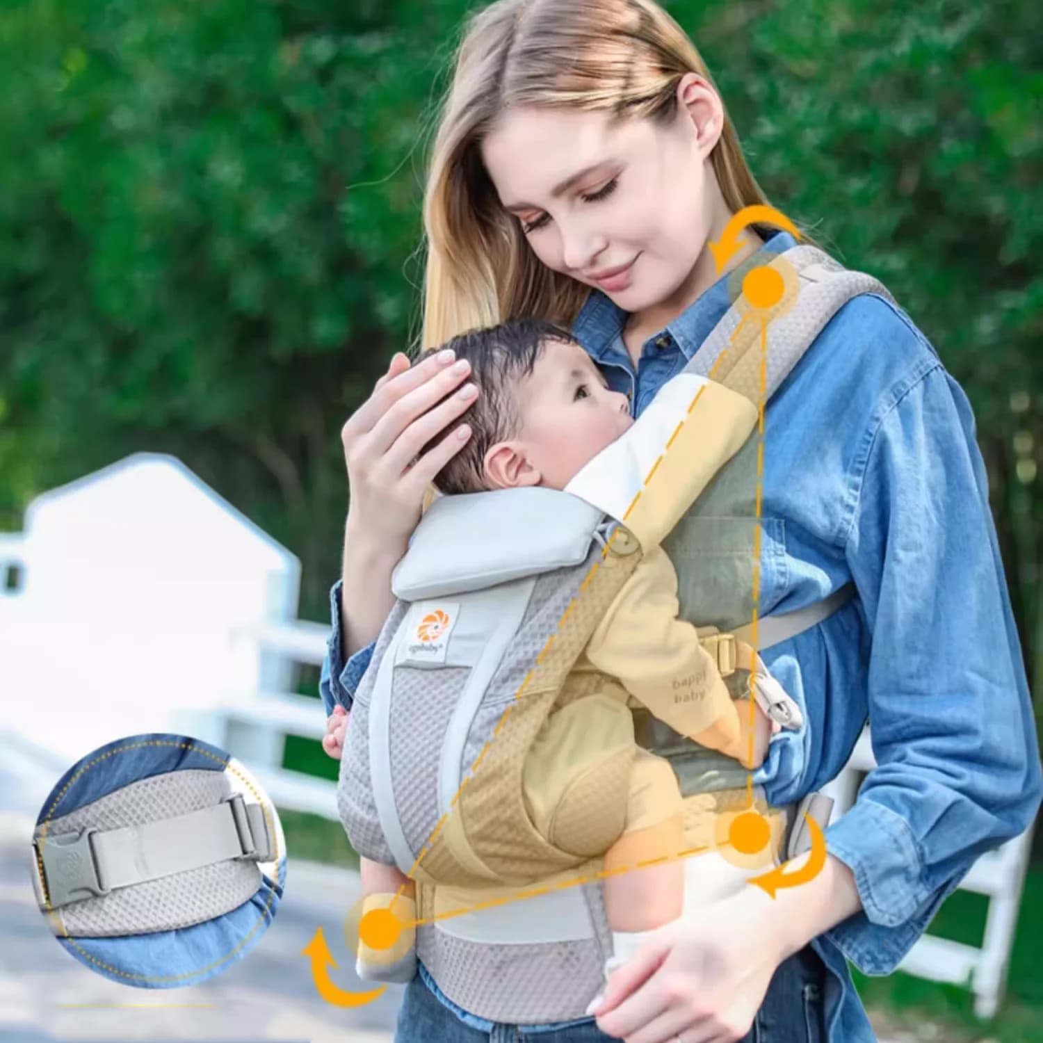 Ergobaby Omni 360-Grad-Babytrage, ergonomisch, für Känguru, für Kleinkinder, Kinder, Rückseite, nach vorne gerichteter Rucksack,
