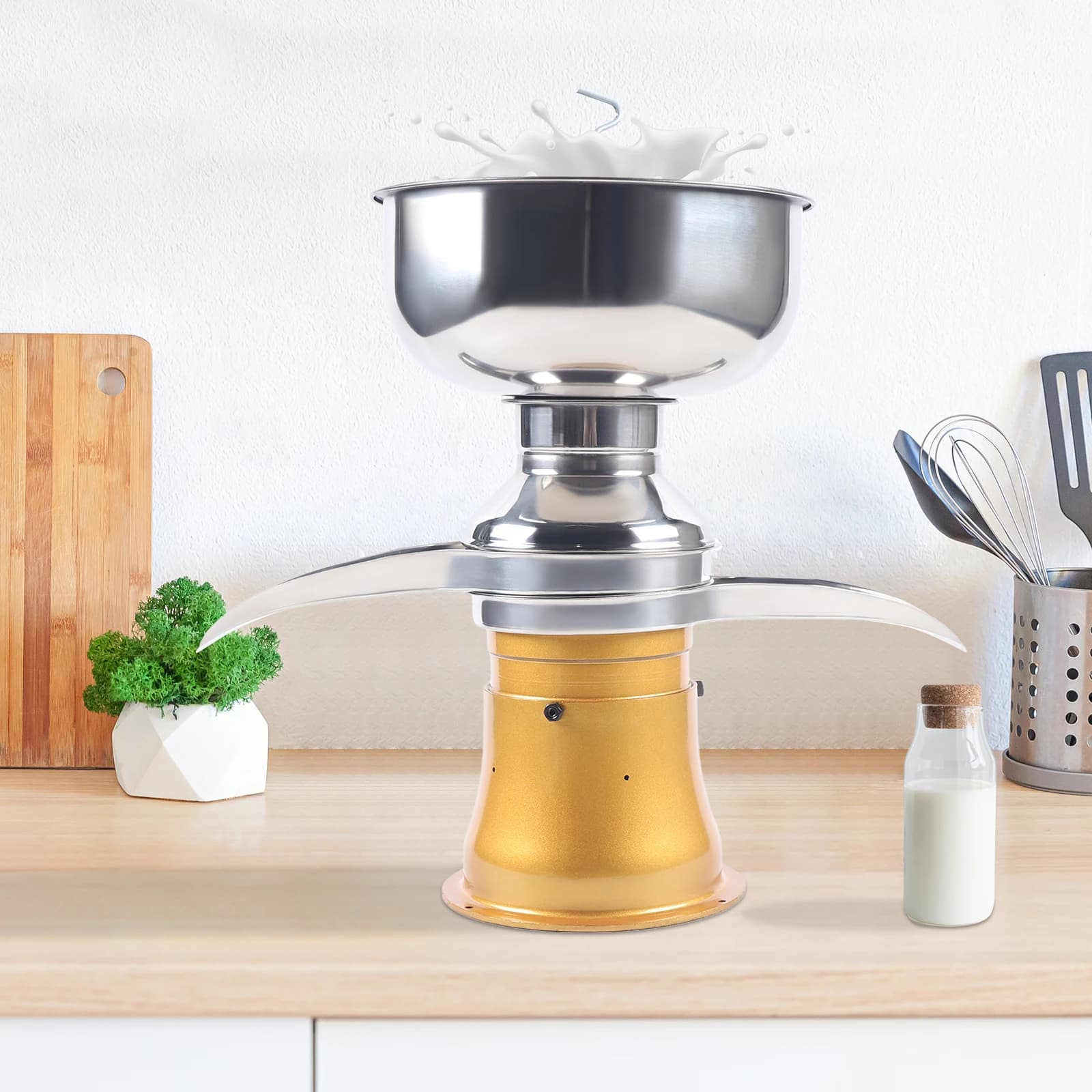 Elektrischer Milch-Creme-Trenner für den Haushalt, gewerblich, 50 l/h, Milch-Skimmen und separate Creme-Zentrifugalmaschine