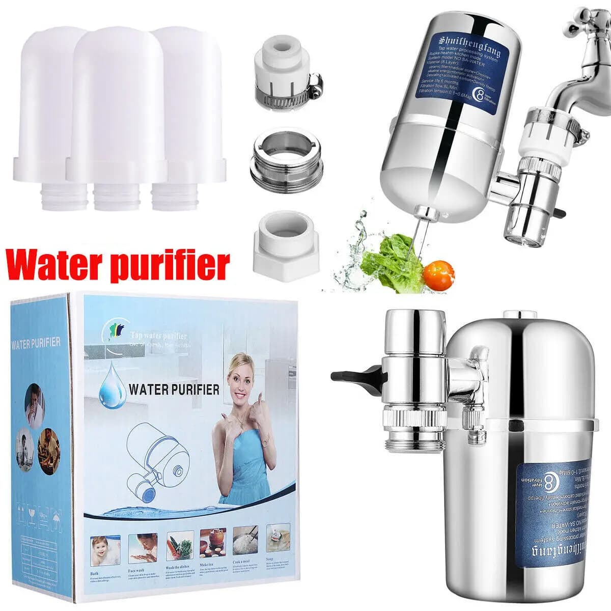 Wasserhahn Filter Küche Montieren Filtration Wasserhahn Reiniger System Filterelement Ersatzkartusche
