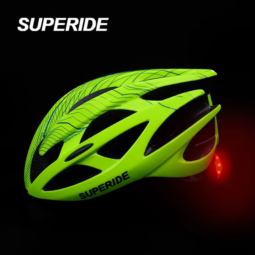 SUPERIDE Fahrradhelm für Kinder und Erwachsene mit Rücklicht, ultraleichter Rennradhelm, Outdoor-Sport-MTB-Fahrradhelm