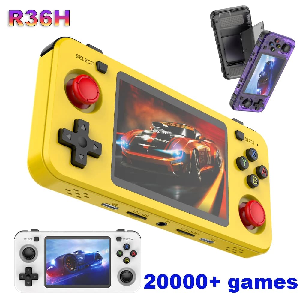 R36H ARKOS Retro Handheld Spielkonsole Tragbare 64G 128G Tasche Video Player 3,5 Zoll IPS Bildschirm R36S landschaft Kind Geschenk