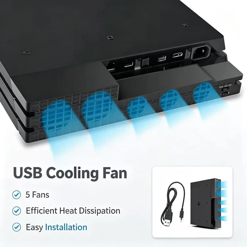 Lüfter Kühler DC 5 V Für Sony PS4 Pro Slim Spielkonsole Playstation Play Station PS 4 Kühlschrank USB ventilator Tragbare