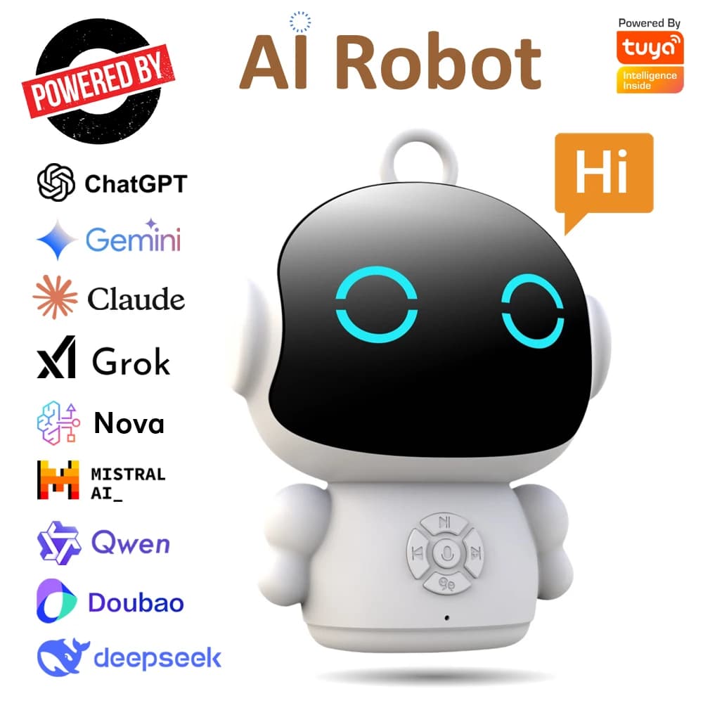 Intelligenter KI-Roboter mit WLAN für Früherziehung - Spracherkennungs- und Sprachinteraktives Lernspielzeug für Kinder