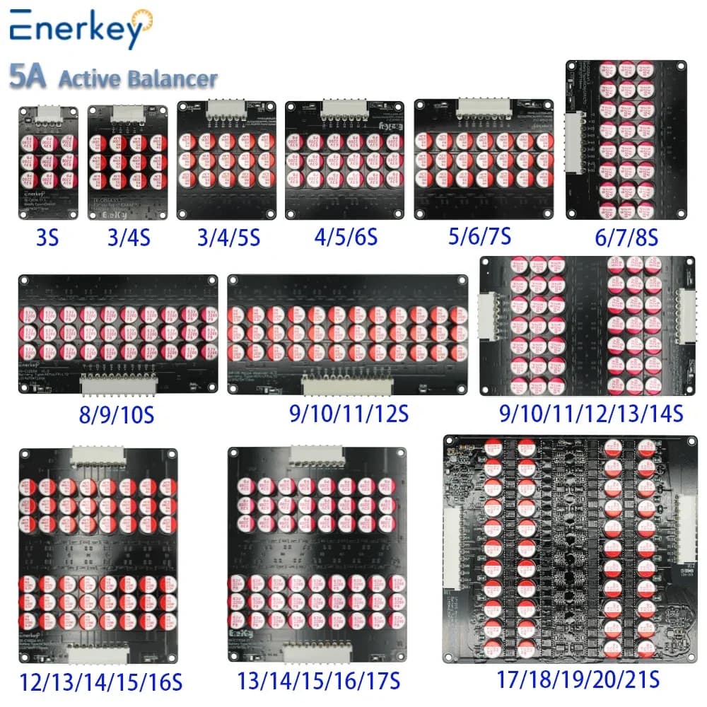 Enerkey Lifepo4 Aktiver Equalizer Balancer 5A 3S 4S 5S 6S 7S 8S 10S 12S 14S 16S 17S 21S Lipo/Lifepo4/LTO Batterie-Energiekondensator