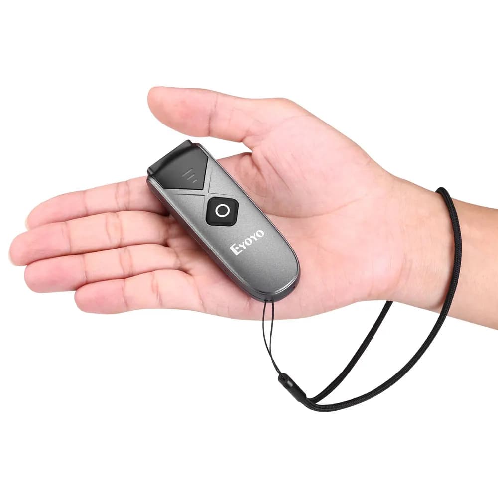 Eyoyo EY-015P Bluetooth-2D- und 1D-Barcodescanner, tragbarer kabelloser Mini-Barcodeleser, 2,4-GHz-Dongle, Bluetooth und kabelgebundene