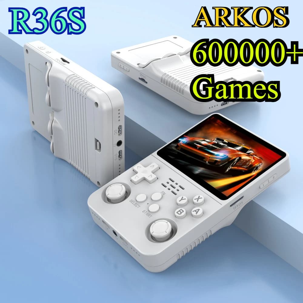 256G Open Source R36S Videospielkonsole Linux System 3,5 Zoll IPS-Bildschirm Tragbarer Taschenvideoplayer 64G/128G bestes Spielgeschenk