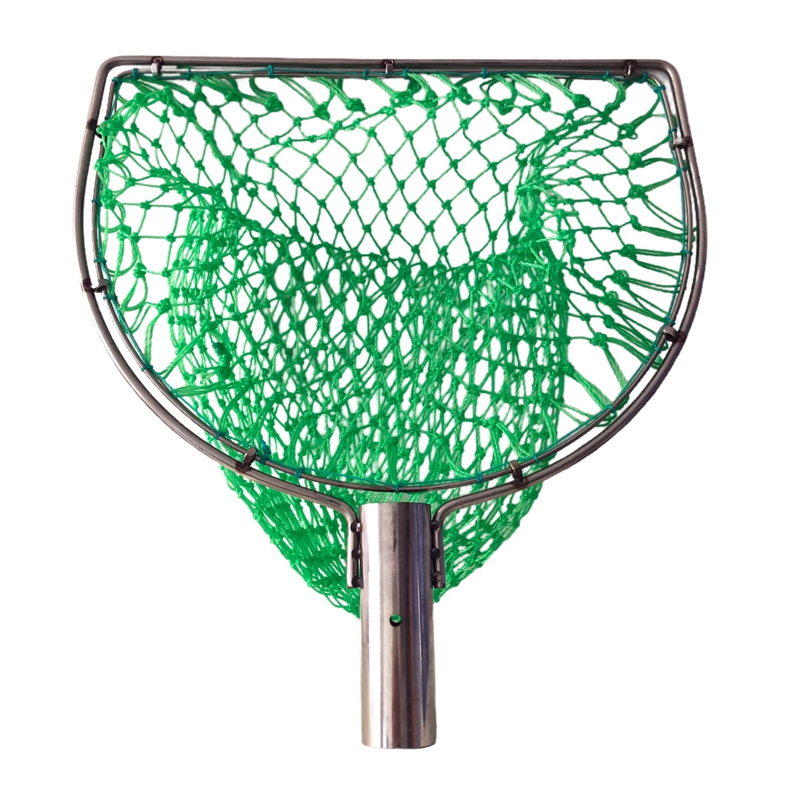 POUI COME DREAM Starkes Doppelring-Kescher aus Edelstahl zum Ersetzen des Kopfes, verschleißfestes und schnell trocknendes Netzwerk, 30 cm–40 cm