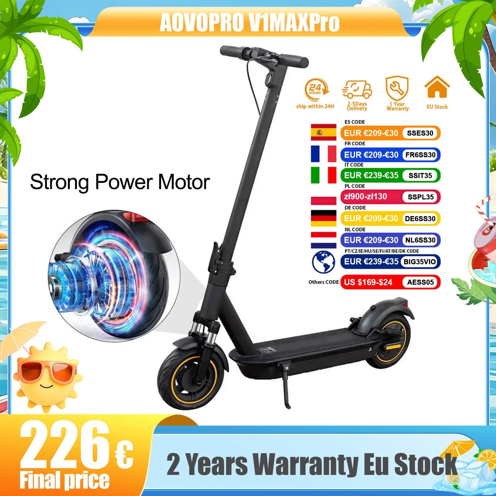 AOVOPRO V1MAX PRO/T1 Elektroroller 45KM/25KM Maximale Reichweite 10/8,5 Zoll Starker Motor 42V14,5AH/36V7,8AH Faltbarer Elektroroller für Erwachsene
