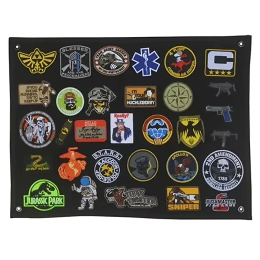 Militärische Patches Lagerung Display Board Sammlung Armband Finishing Tuch Abzeichen Poster Rüstung Hintergrund DIY Nylon Wandbehang