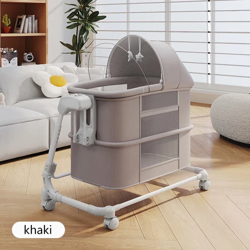 2026 Neues Intelligentes Elektrisches Baby-Schaukelbett, Multifunktionales Verstellbares Baby-Schlafbett, Komfortable Neugeborenen-Wiege