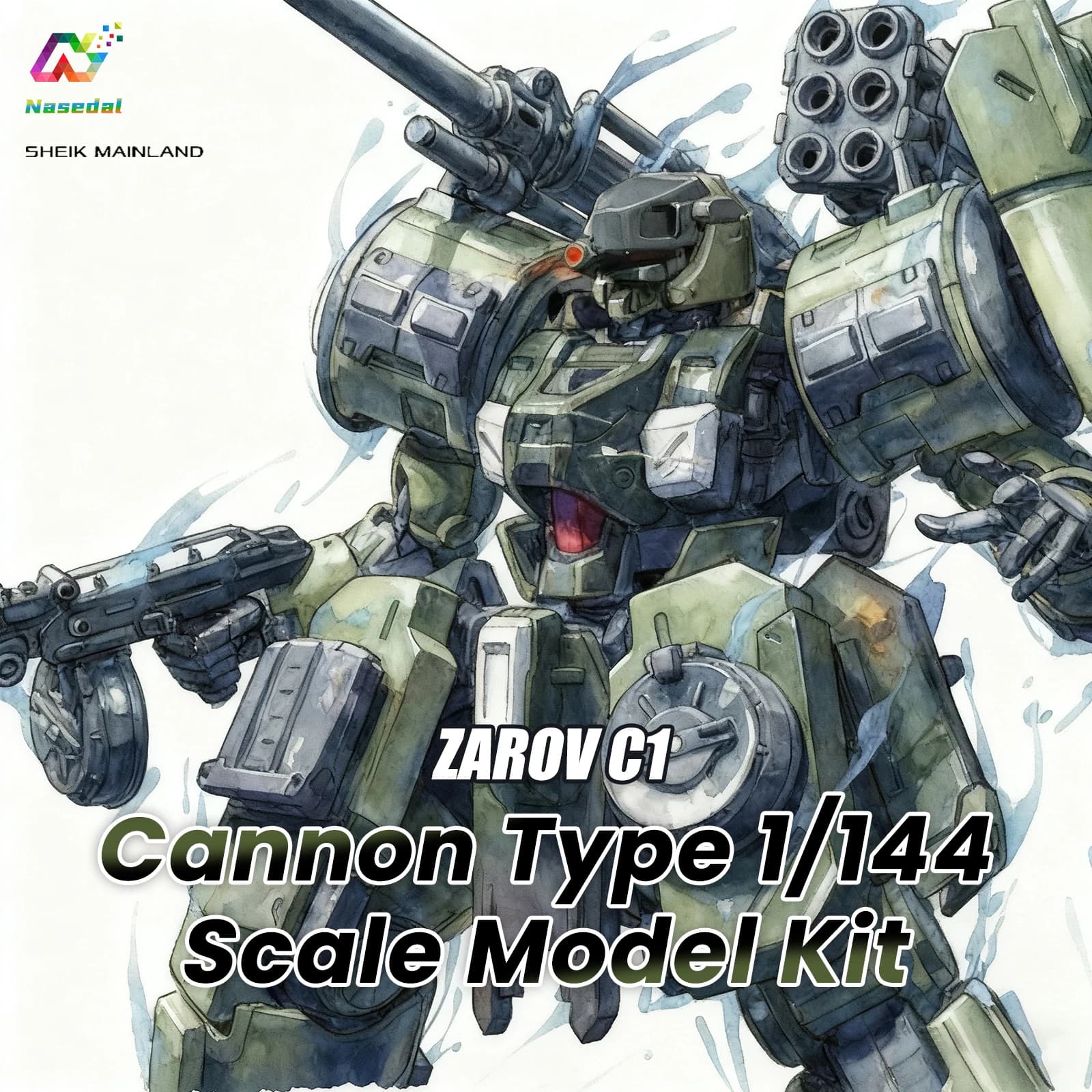 Sheik Mainland Super Cavalry ZAROV C1 Cannon Type Zusammengebauter Modellbausatz im Maßstab 1:144, Actionfiguren-Sammlung, Gesch