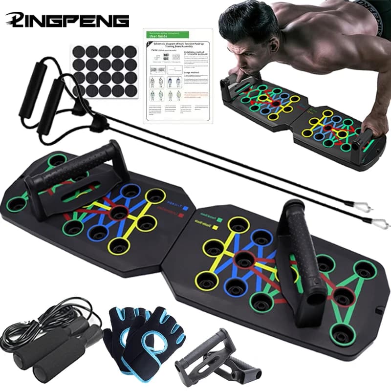 Push-up-Board-Set, tragbar, multifunktional, Push-up-Stange, faltbar, Fitnessgeräte für Brust, Bauch, Arme/Rücken, Training