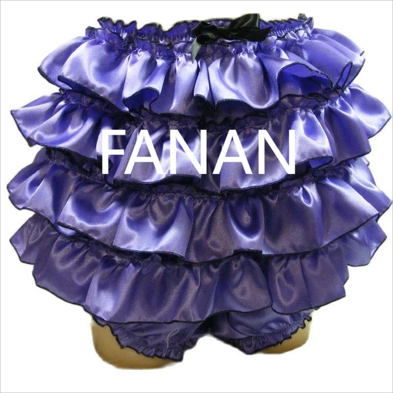 Erwachsene Riesen Baby sexy Mädchen lila Satin Turm Schicht Laterne Hosen Sissy Home Diener Nachtwäsche Rollenspiel Anpassung