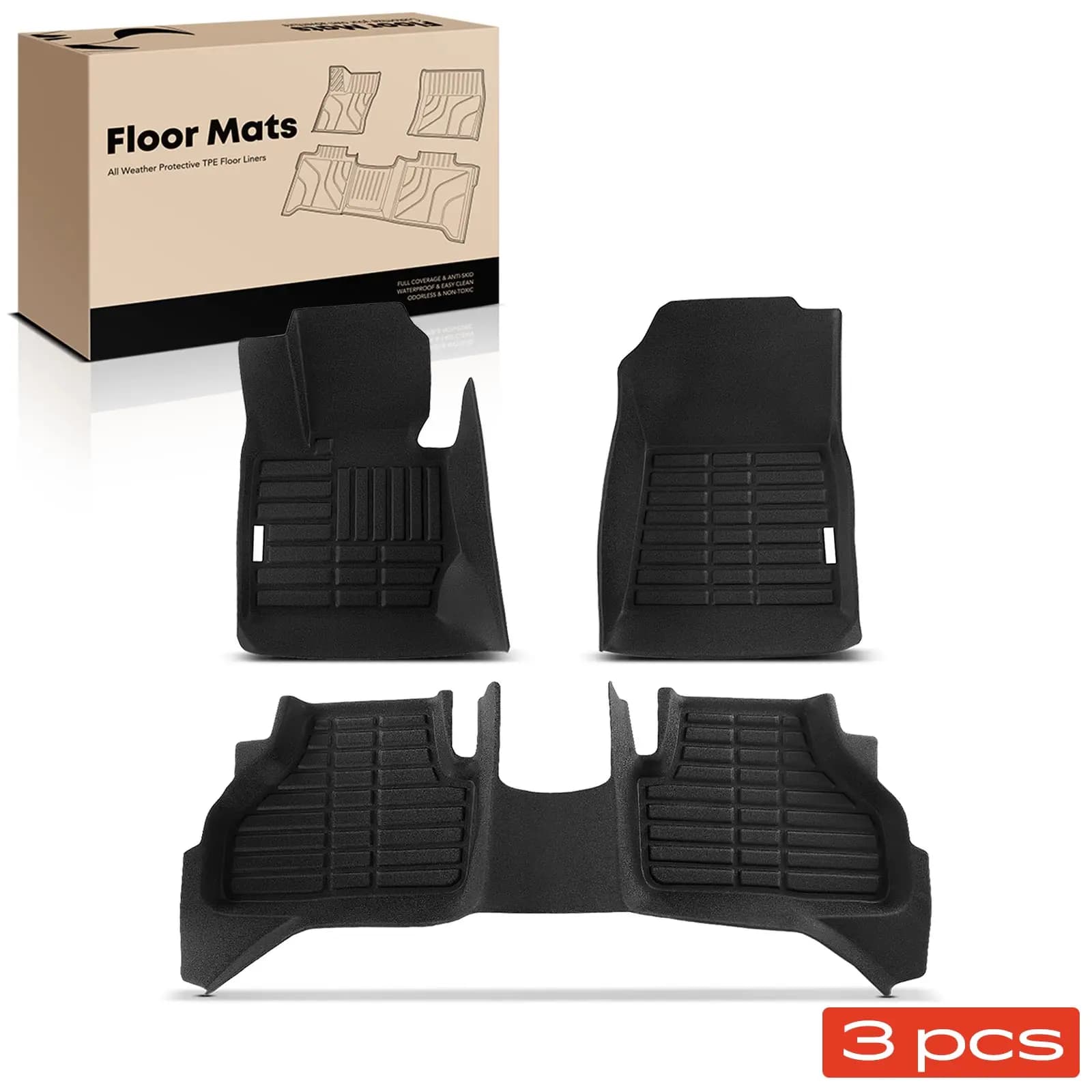 Frankberg 3x Gummimatten Automatten Fußmatten Vorne Hinten für BMW X3 F25 1.6L 2.0L 3.0L