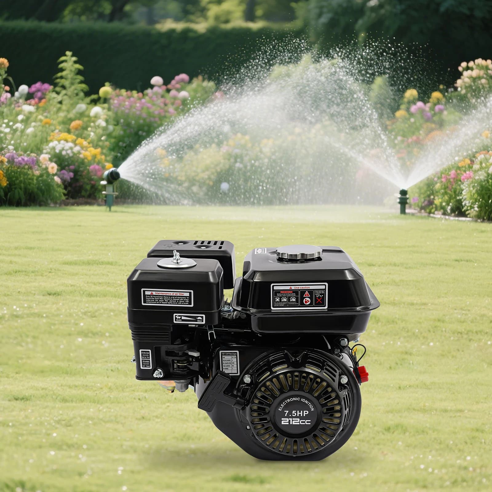 7,5 PS Benzinmotor, 20 mm Welle OHV Pull Start luftgekühlter Benzinmotor für Generator-Wasserpumpe Go-Kart