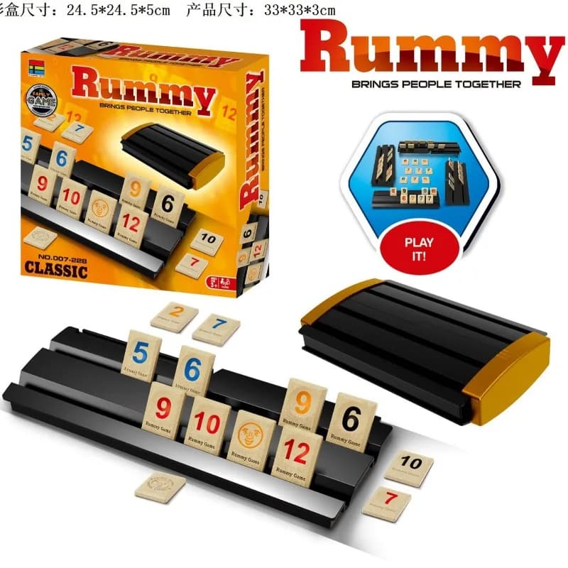 Digitales Mahjong-Spiel RUMMY GAME Nummer passendes Multiplayer-Brettspiel Spaß Familie Freunde Social Party Tischkartenspiel