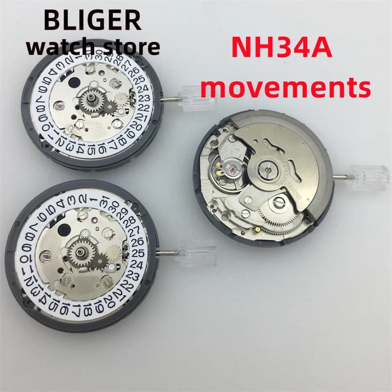 Bliger neue nh34 automatische mechanische Bewegung gmt 24 Stunden Hände Japan Original teile nh34a Datum bei 3,0 hochgenauen Mechanismus