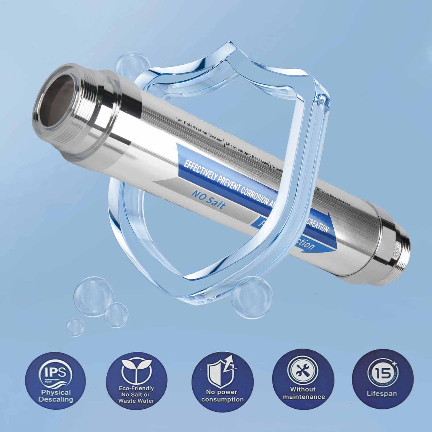 Edelstahl Wasserenthärter Wasser Entkalkersystem 4T/H Inhibitor Filter Weiches Wasser Entkalkungssystem Haushaltswasserreiniger