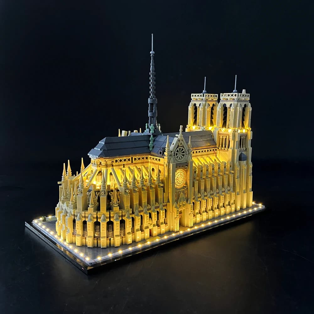 BYB LED-Lichtset für LEGO 21061, Notre-Dame de Paris, Bausteine, dekorative Lampe, Fernbedienung, ohne Lego-Gebäude