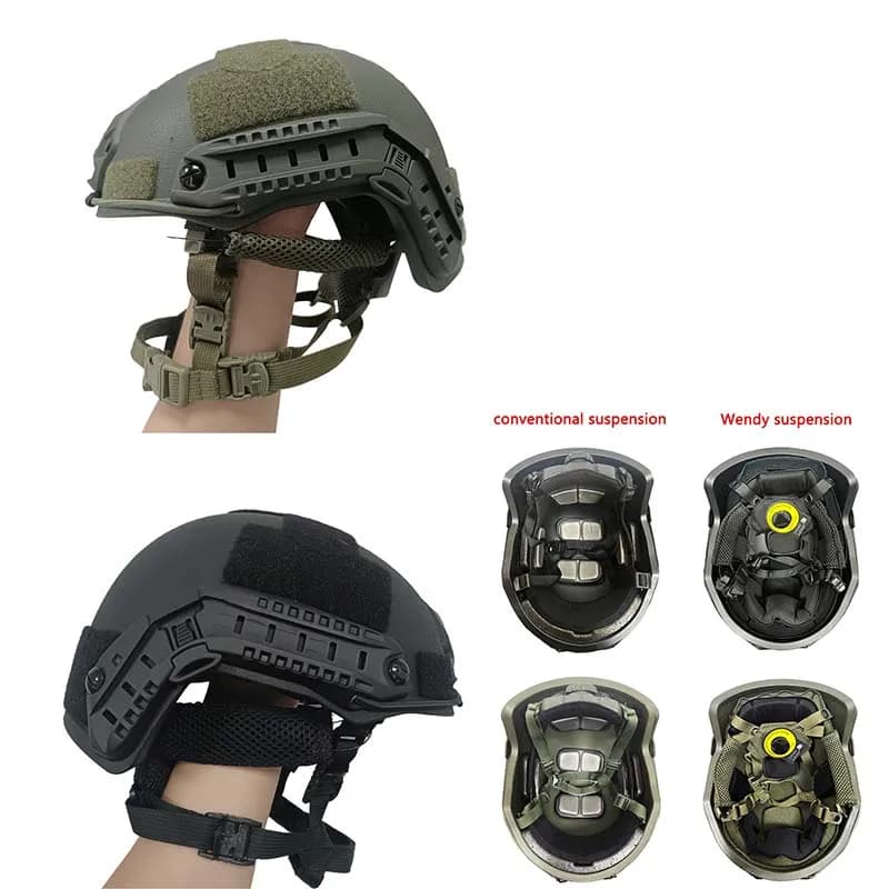 FAST Taktischer Helm aus Kevlar, Hochwertiger FAST Taktischer Helm, FAST Wendy mit schwebender Polsterung, Taktischer Helm für Outdoor-Jagd