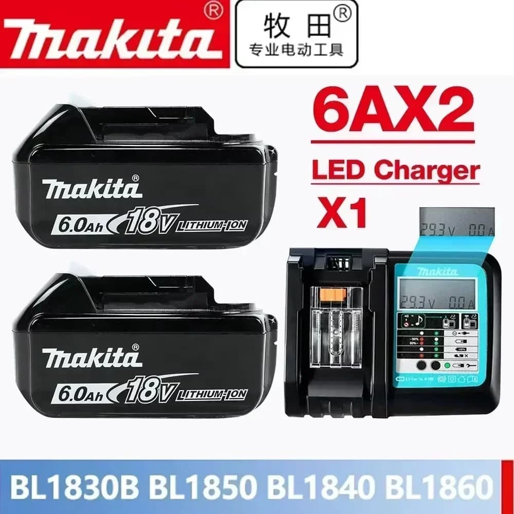 100 % echte Makita 6000 mAh/5000 mAh Makita 18 V Akku BL1830B BL1850B BL1850 BL1840 BL1860 BL1815 Ersatz-Lithium-Akku