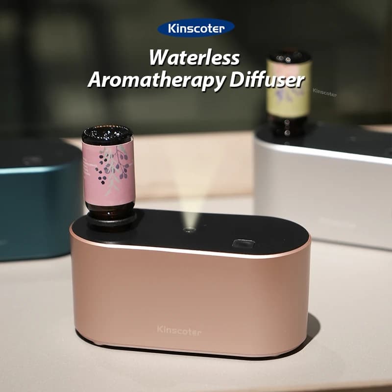 Elektrische Aromatherapie-Diffusormaschinen, wasserlose Aromadiffusoren, funktionieren mit ätherischen Ölen, Flaschen, strahlen Düfte perfekt