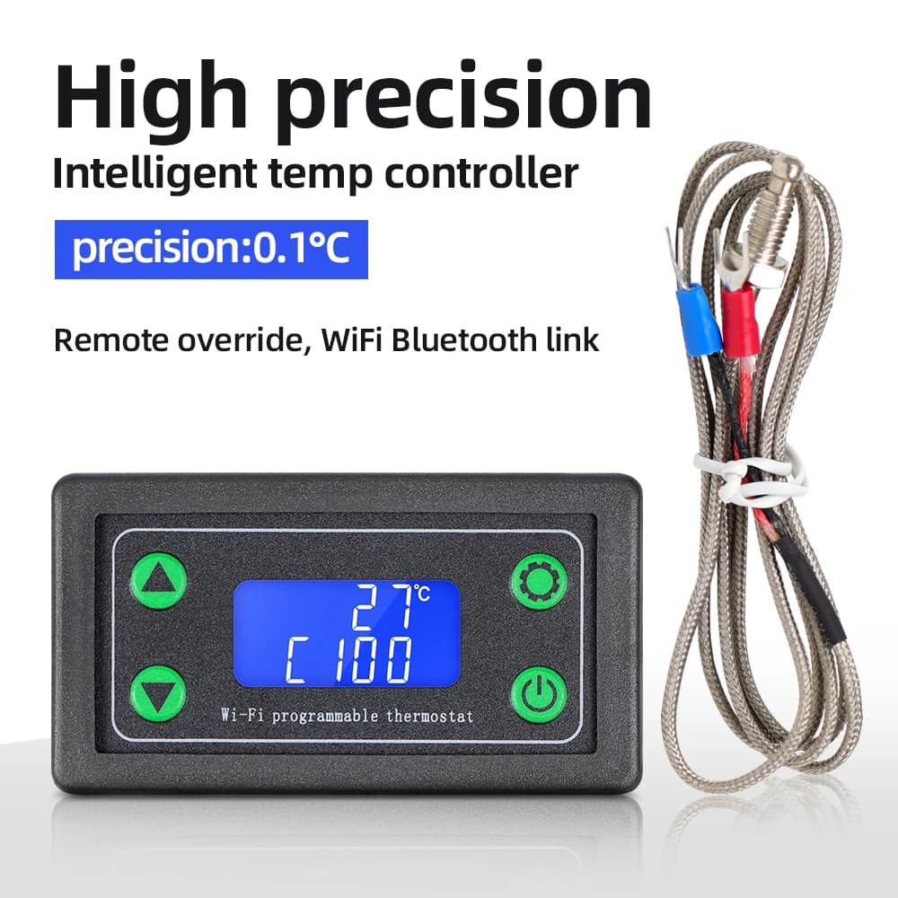 Tuya WIFI Remote Hohe Thermostat LED Digital Temperatur Controller -99 ~ 999 Grad Thermoelement Steuerung K-typ DC12-36V