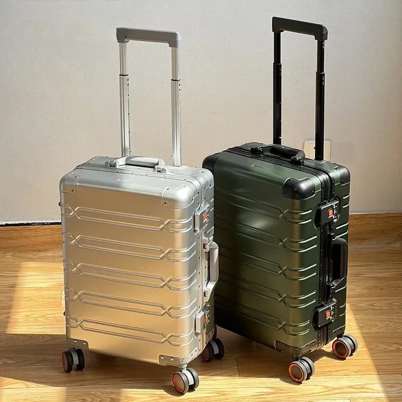 Trolley-Koffer mit großer Kapazität, Reisetasche, Reise-Koffer aus Aluminium-Magnesium-Legierung, Business-Rollgepäck