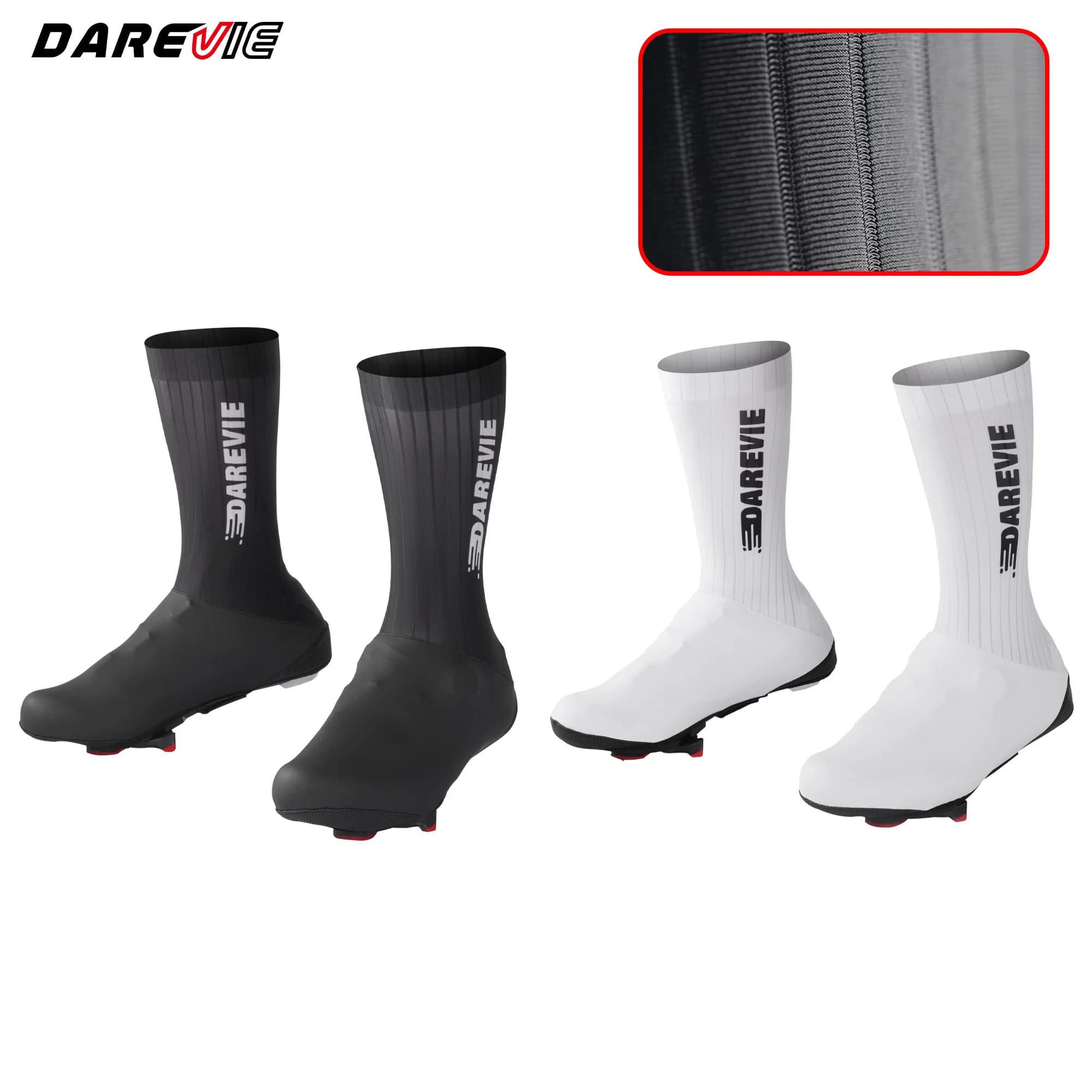 DAREVIE AERO Fahrradschuhüberzüge, UCI-Länge reduziert den Windwiderstand, wasserdicht, rutschfest, für MTB, Rennrad, Herren, Fahrradsocken