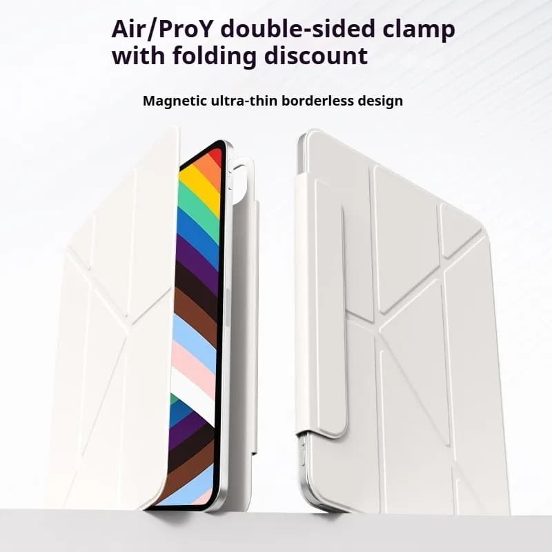 RBP Y-förmige Faltbare Hülle mit Magnetverschluss für iPad A16 10./11. Generation, iPad Pro 11 13 12.9 Air 11 Air4/5 Mini 6 mit Abnehmbarer