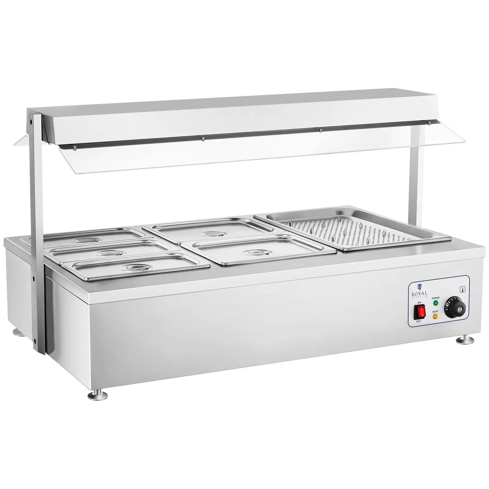 Bain Marie 6 GN mit Fleischaufsatz - Bain Marie Aufsätze by Royal Catering