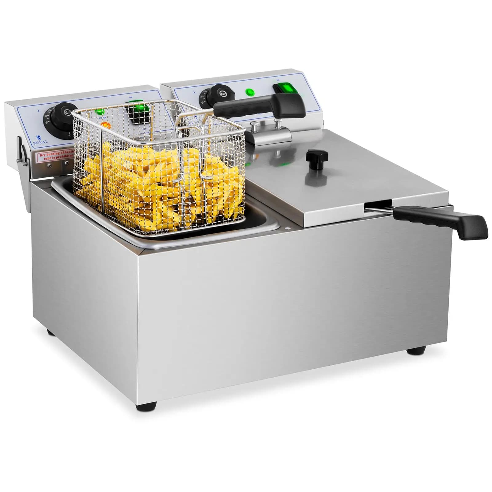 Elektro-doppel-fritteuse 2 x 8 l 6400 W Royal Catering - Elektro-fritteusen by