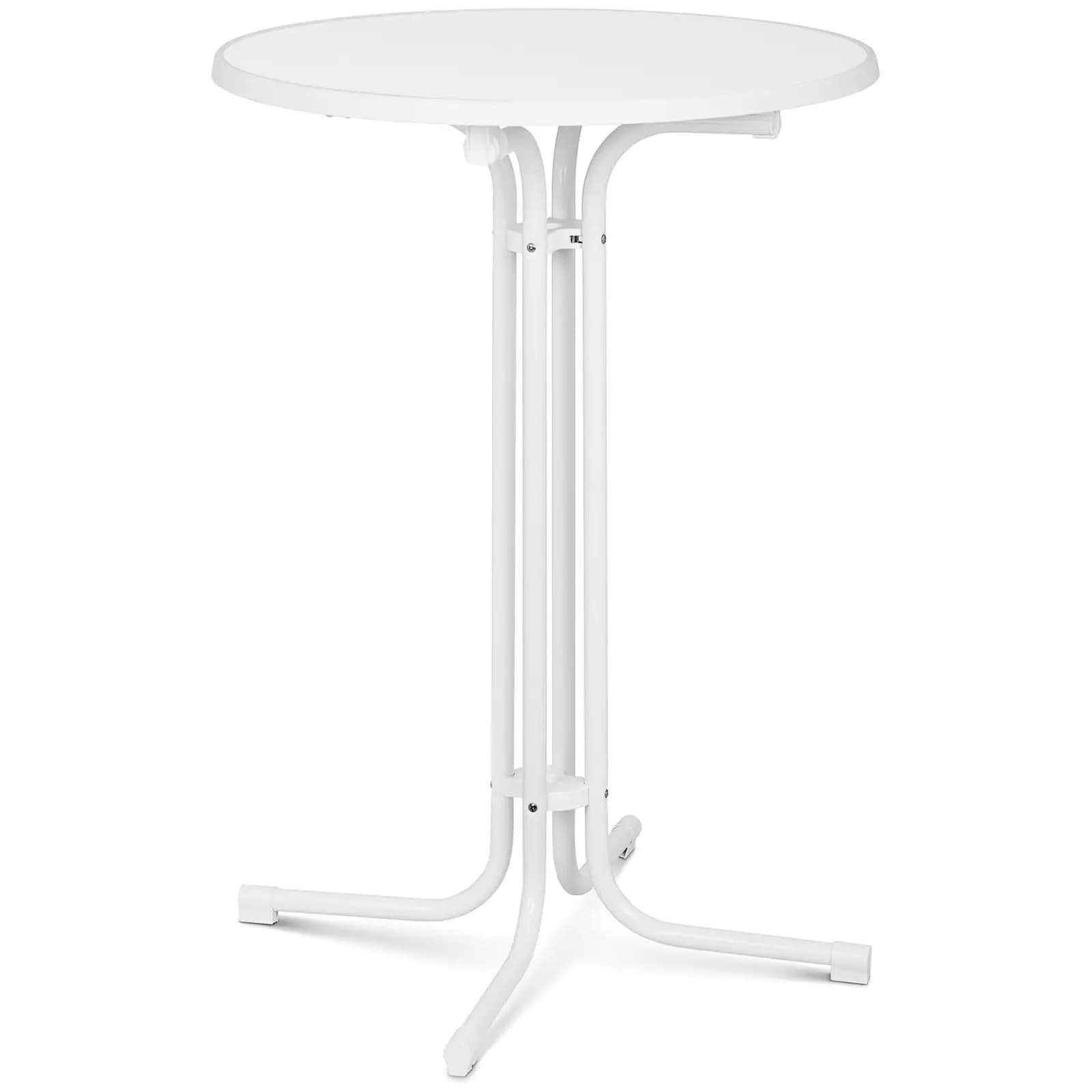 Stehtisch Ø 80 cm Klappbar Weiß Royal Catering - Klapptische by