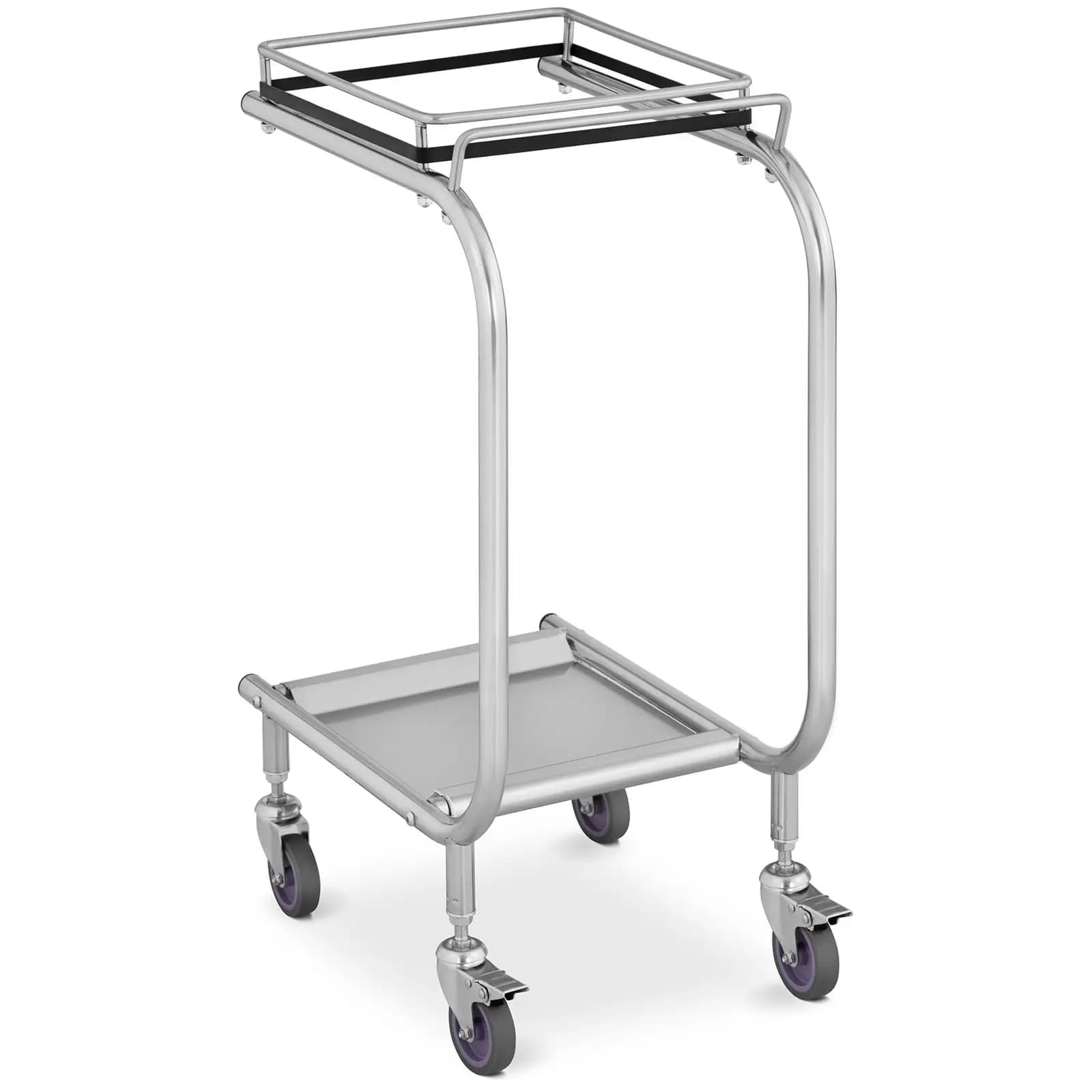 Müllsackständer Silbern Rollen: 4 (mit 2 Bremsen) - Mülleimer by Uniprodo